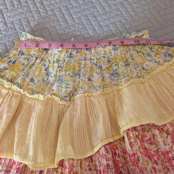 LoveShackFancy Womens Multi-Colored Ruffled Mini Skirt Size XS (0227) - Picture 3 of 9